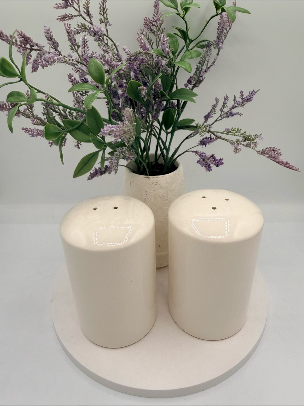 Vintage MCM Ceramic Cylinder Salt & Pepper Shsker Set- Japan